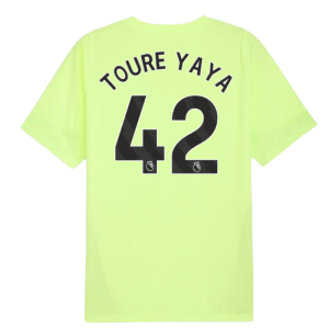 2025-2026 Man City Training Jersey (Fizzy Apple) (Toure Yaya 42)