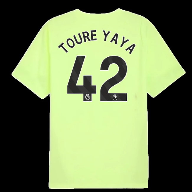 2025-2026 Man City Training Jersey (Fizzy Apple) (Toure Yaya 42)