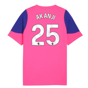 2025-2026 Man City Training Jersey (Fluro Pink) - Kids (Akanji 25)