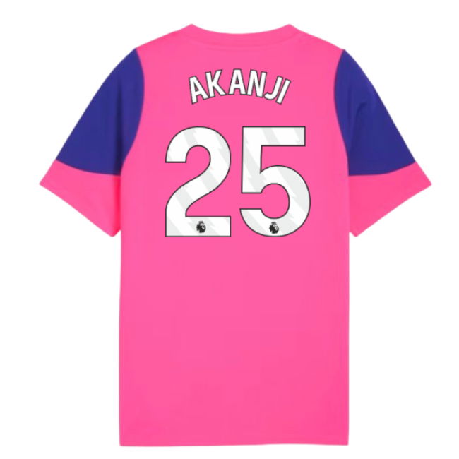 2025-2026 Man City Training Jersey (Fluro Pink) - Kids (Akanji 25)