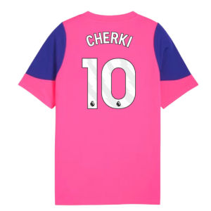 2025-2026 Man City Training Jersey (Fluro Pink) - Kids (Cherki 10)