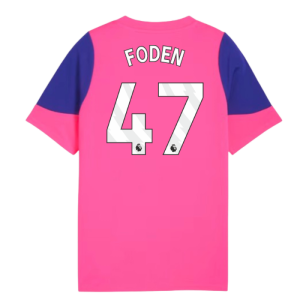 2025-2026 Man City Training Jersey (Fluro Pink) - Kids (Foden 47)