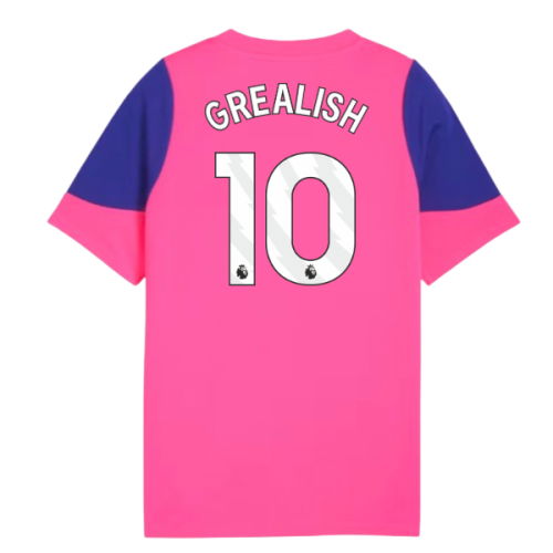 2025-2026 Man City Training Jersey (Fluro Pink) - Kids (Grealish 10)