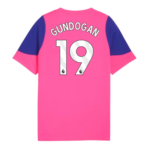 2025-2026 Man City Training Jersey (Fluro Pink) - Kids (Gundogan 19)