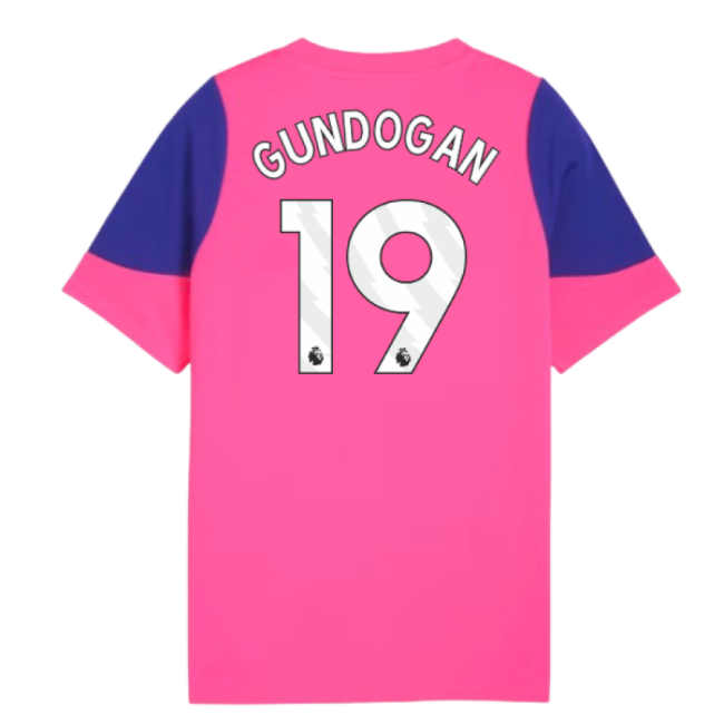 2025-2026 Man City Training Jersey (Fluro Pink) - Kids (Gundogan 19)