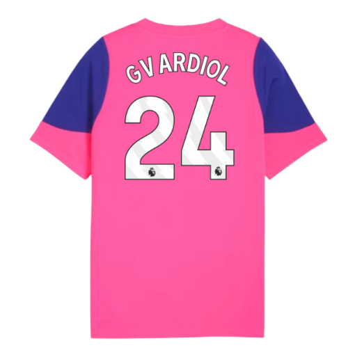 2025-2026 Man City Training Jersey (Fluro Pink) - Kids (Gvardiol 24)