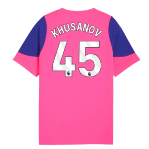 2025-2026 Man City Training Jersey (Fluro Pink) - Kids (Khusanov 45)