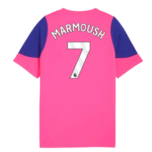 2025-2026 Man City Training Jersey (Fluro Pink) - Kids (Marmoush 7)