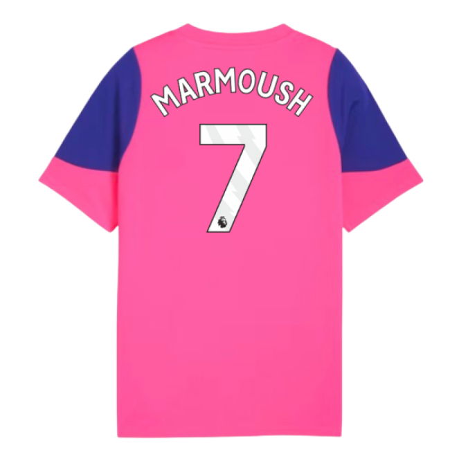 2025-2026 Man City Training Jersey (Fluro Pink) - Kids (Marmoush 7)