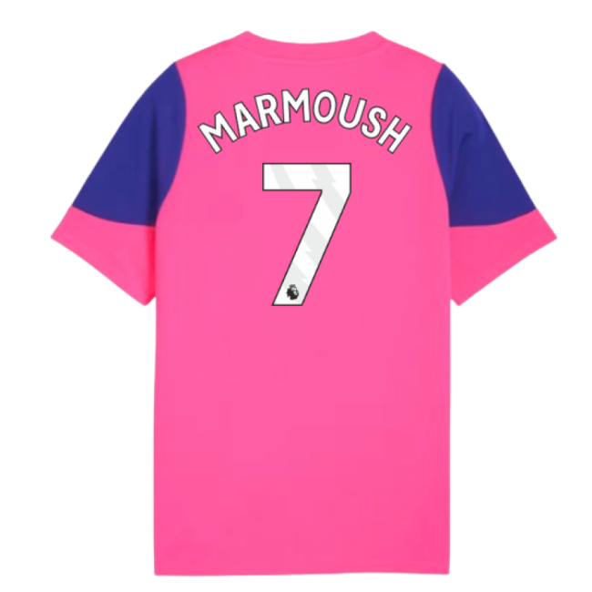 2025-2026 Man City Training Jersey (Fluro Pink) - Kids (Marmoush 7)