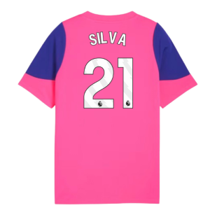 2025-2026 Man City Training Jersey (Fluro Pink) - Kids (Silva 21)