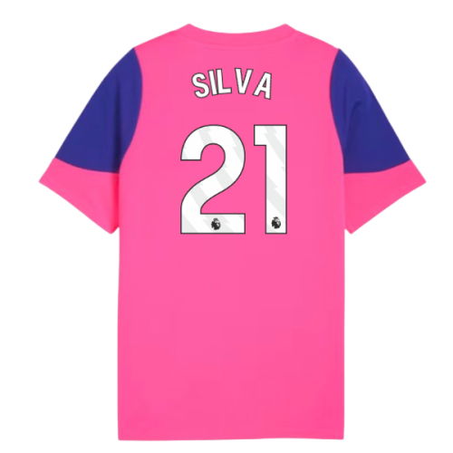 2025-2026 Man City Training Jersey (Fluro Pink) - Kids (Silva 21)