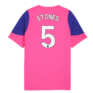 2025-2026 Man City Training Jersey (Fluro Pink) - Kids (Stones 5)