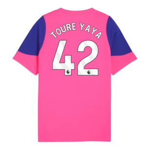 2025-2026 Man City Training Jersey (Fluro Pink) - Kids (Toure Yaya 42)