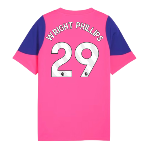 2025-2026 Man City Training Jersey (Fluro Pink) - Kids (Wright Phillips 29)