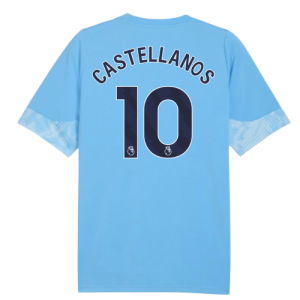 2025-2026 Man City Training Jersey (Light Blue) - Kids (Castellanos 10)