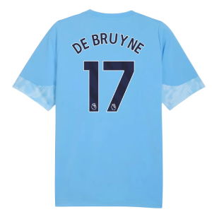 2025-2026 Man City Training Jersey (Light Blue) - Kids (De Bruyne 17)
