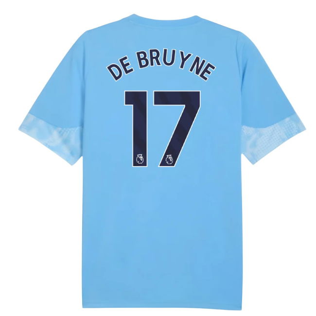 2025-2026 Man City Training Jersey (Light Blue) - Kids (De Bruyne 17)