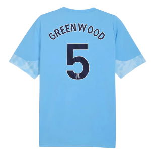 2025-2026 Man City Training Jersey (Light Blue) - Kids (Greenwood 5)