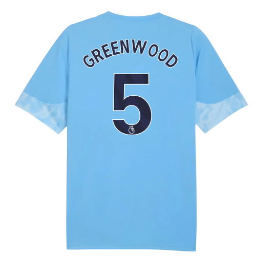 2025-2026 Man City Training Jersey (Light Blue) - Kids (Greenwood 5)