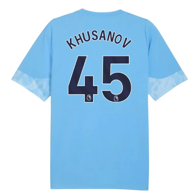 2025-2026 Man City Training Jersey (Light Blue) - Kids (Khusanov 45)