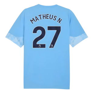 2025-2026 Man City Training Jersey (Light Blue) - Kids (Matheus N. 27)