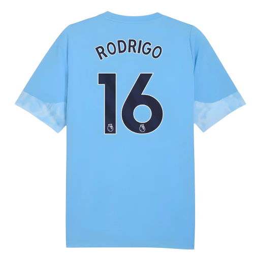 2025-2026 Man City Training Jersey (Light Blue) - Kids (Rodrigo 16)