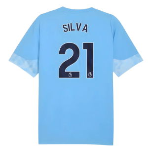 2025-2026 Man City Training Jersey (Light Blue) - Kids (Silva 21)