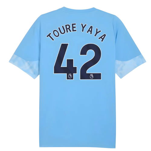 2025-2026 Man City Training Jersey (Light Blue) - Kids (Toure Yaya 42)