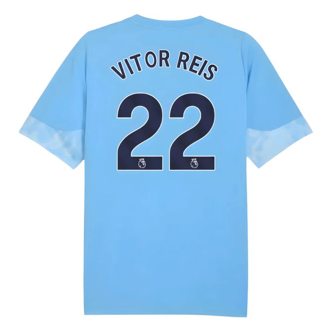 2025-2026 Man City Training Jersey (Light Blue) - Kids (Vitor Reis 22)