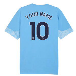 2025-2026 Man City Training Jersey (Light Blue) - Kids (Your Name)
