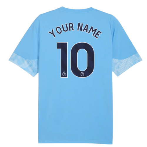 2025-2026 Man City Training Jersey (Light Blue) - Kids (Your Name)