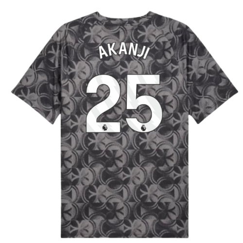 2025-2026 Man City Warm Up Jersey (Black) (Akanji 25)  2025-2026 Man City Warm Up Jersey (Black) (Akanji 25)