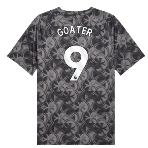 2025-2026 Man City Warm Up Jersey (Black) (Goater 9)