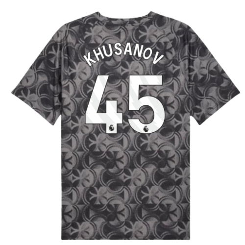 2025-2026 Man City Warm Up Jersey (Black) (Khusanov 45)  2025-2026 Man City Warm Up Jersey (Black) (Khusanov 45)