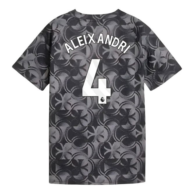 2025-2026 Man City Warm Up Jersey (Black) - Kids (Aleixandri 4)