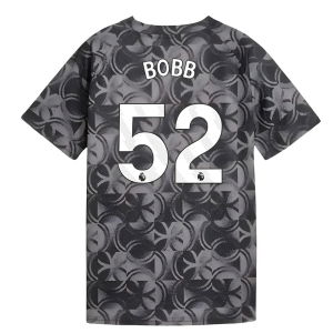 2025-2026 Man City Warm Up Jersey (Black) - Kids (Bobb 52)