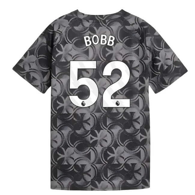 2025-2026 Man City Warm Up Jersey (Black) - Kids (Bobb 52)