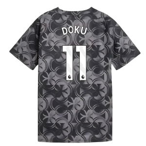 2025-2026 Man City Warm Up Jersey (Black) - Kids (Doku 11)