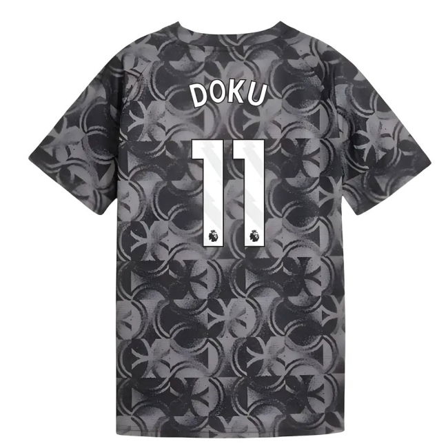 2025-2026 Man City Warm Up Jersey (Black) - Kids (Doku 11)