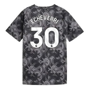 2025-2026 Man City Warm Up Jersey (Black) - Kids (Echeverri 30)