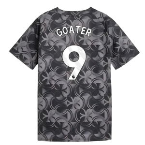 2025-2026 Man City Warm Up Jersey (Black) - Kids (Goater 9)