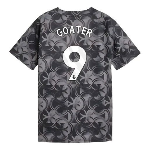 2025-2026 Man City Warm Up Jersey (Black) - Kids (Goater 9)