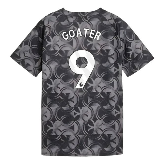 2025-2026 Man City Warm Up Jersey (Black) - Kids (Goater 9)