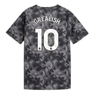 2025-2026 Man City Warm Up Jersey (Black) - Kids (Grealish 10)