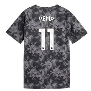 2025-2026 Man City Warm Up Jersey (Black) - Kids (Hemp 11)