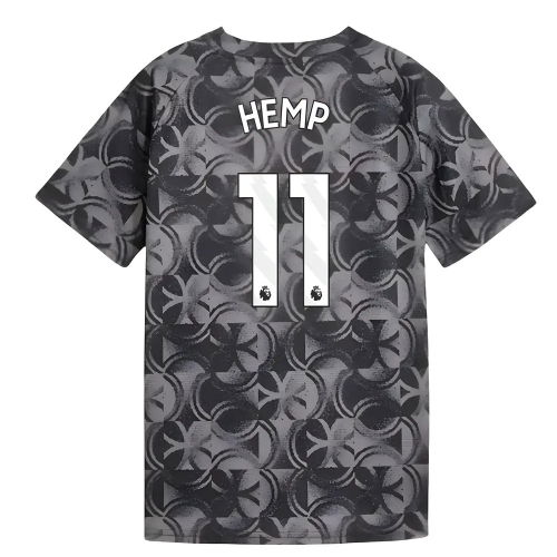 2025-2026 Man City Warm Up Jersey (Black) - Kids (Hemp 11)