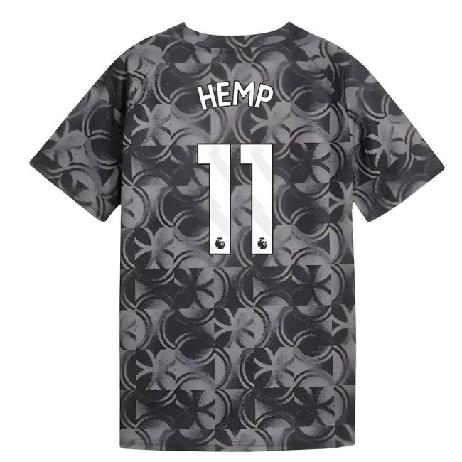 2025-2026 Man City Warm Up Jersey (Black) - Kids (Hemp 11)