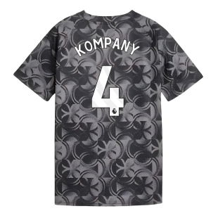 2025-2026 Man City Warm Up Jersey (Black) - Kids (Kompany 4)