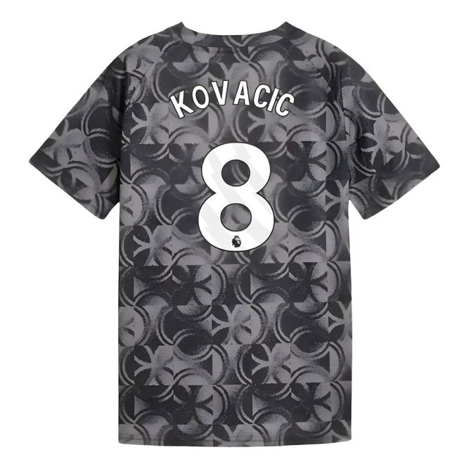 2025-2026 Man City Warm Up Jersey (Black) - Kids (Kovacic 8)
